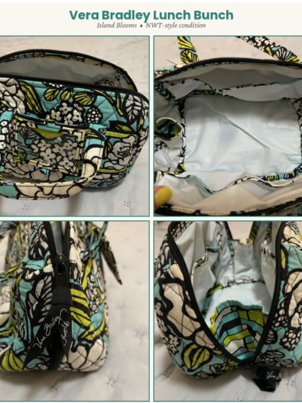Vera Bradley Lunch Bunch Bag (retired) Island Blooms Insulated